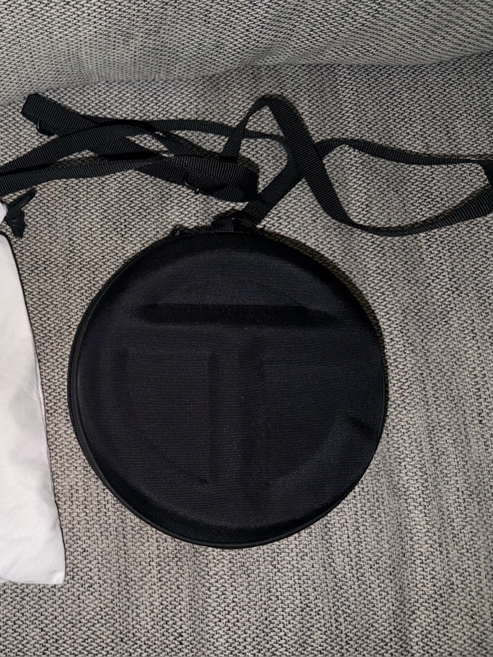 Telfar Large Pill Hardcase Black Round Crossbody Belt Bag